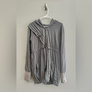 Elfarrow Lagenlook Long Casual Cotton Zip Up Jacket | Size L